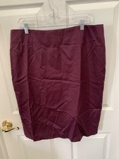 PENDLETON Womens Size 16 Burgundy 100 Virgin Wool Pencil Skirt Made in USA