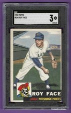 1953 Topps - #246  Roy Face RC - Pittsburgh Pirates - SGC  VG  3