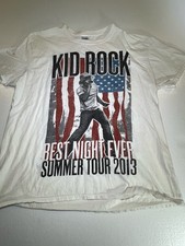 Kid Rock 2013 Best Night Ever Summer Concert Tour T-Shirt Size XL American Flag