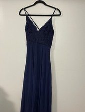 Lulus Navy Blue Maxi Size Small Prom Formal Event Party Bridesmaid Long Dress