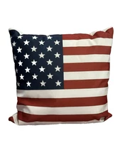 NEW novelty throw pillow 18x18 inches pillowcase & insert included usa flag