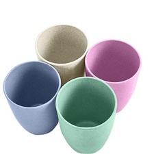 Modern Toothbrush Cup Plastic Tumbler Cup, 4 Pcs Unbreakable Toothbrush Holde...