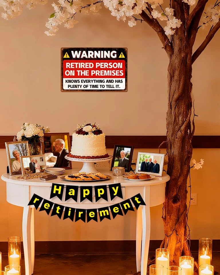 Divertidas decoraciones de fiesta de jubilación - Regalos de jubilación para mujeres/hombres - 8x12 pulgadas... Foto 4 de 4