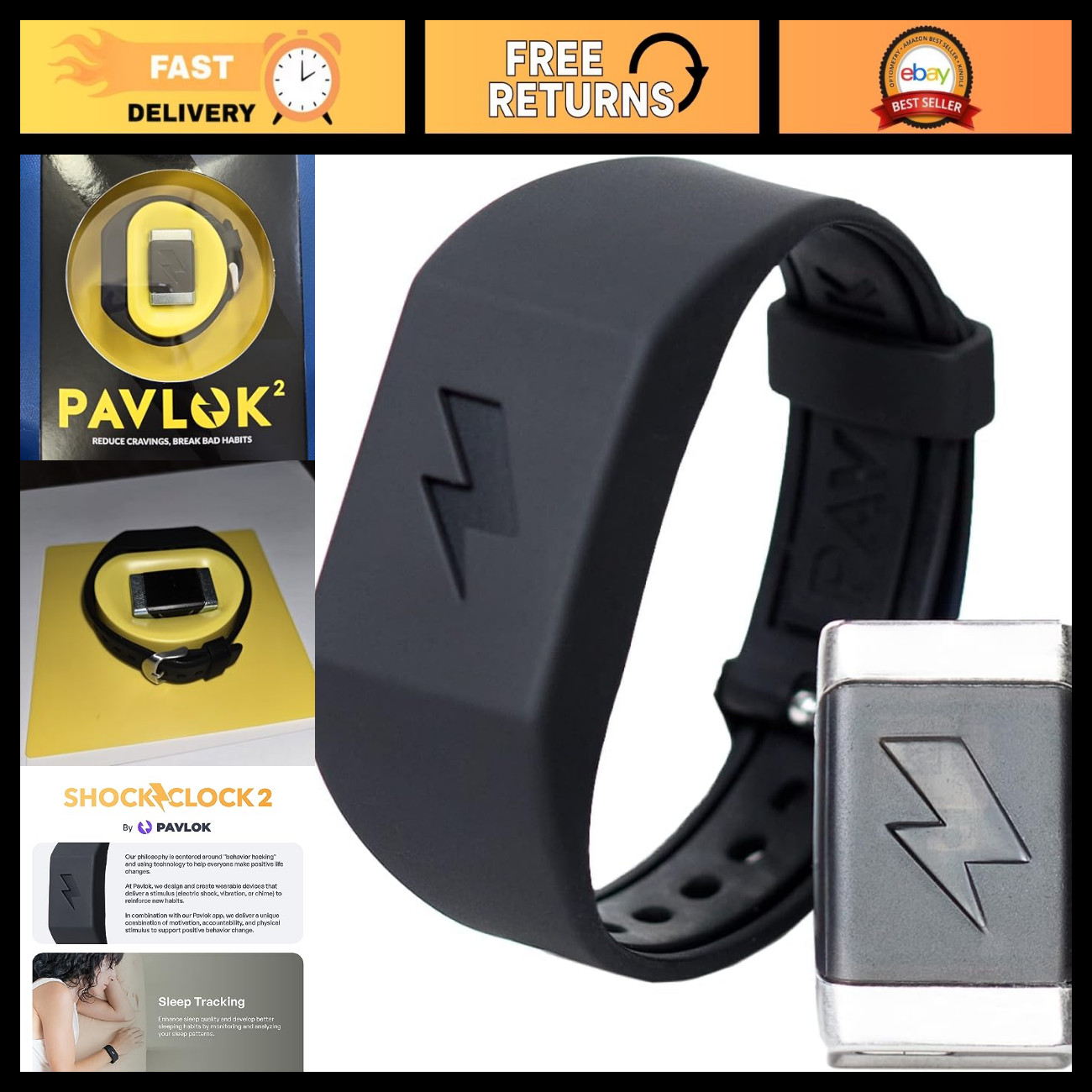 Silent Vibrating Alarm Clock | Shock Clock for Heavy Sleepers | Wake Up on Time