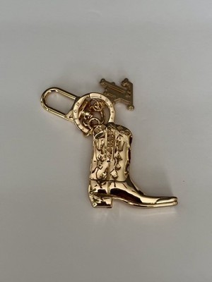 EUC  LV Cowboy Boot  Bag Charm Keychain/Goldtone