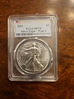 2021 $1 Type-1 American Silver Eagle PCGS MS70 Flag Label Last Day Of Production
