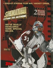 2002-03 TOPPS STADIUM CLUB HOCKEY PROMO SELL AD SHEET Patrick Roy 