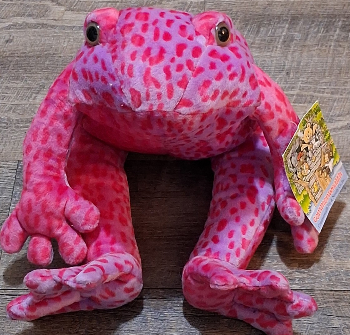 Peluche de rana rosa de la Commonwealth de pierna larga de peluche 2000 juguete y novedad 20 pulgadas