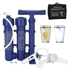 Emergency Water Filter Large Water Filtration System Survival - Hand Pump Water