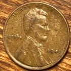 1941 Lincoln Wheat Cent Woody Wood Grain Improper Alloy Mix Error Unique Penny