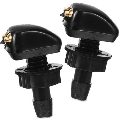 Durable Nylon 2Pcs Front Windshield Washer Nozzles Replacement Easy Installation