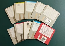 10 pack 3.5" 720K DS/DD Used Floppy Disks PC/Amiga/Atari ST - Random Colors