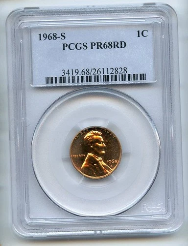 1968-S Lincoln Memorial Cent Proof — photo from the most recent tracked eBay sale