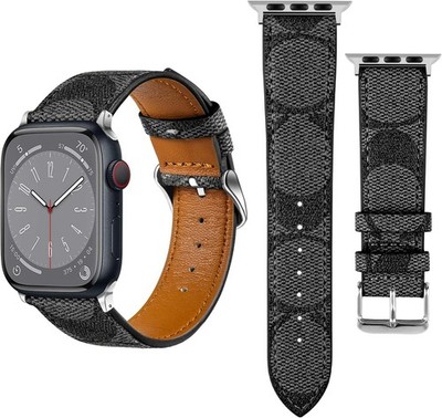 Leather Strap Compatible with Apple Watch Ultra 44mm Luxury Designer