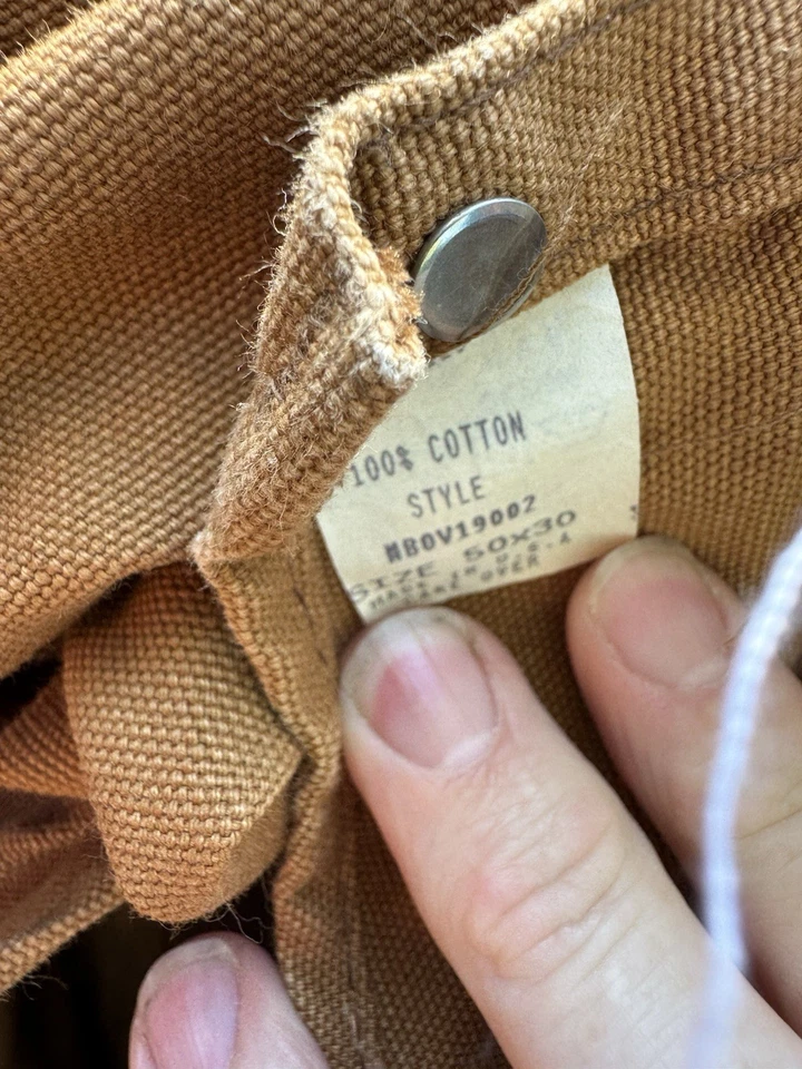 Work n Sport Men's Beige Denim Bib Overalls sz 50 X 30 New Without Tag 0029 - Image 4 of 4