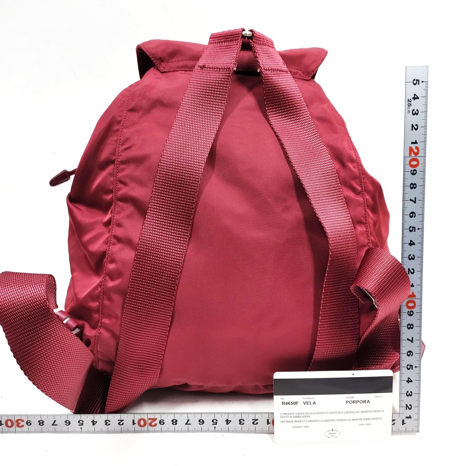 Prada BackPack Bag Red Nylon 458564 - image 2
