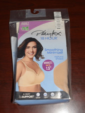 New Playtex 44DD Bra 18 Hour Wirefree Smoothing Minimizer Nude
