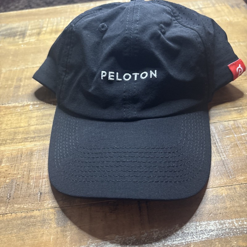 Peloton Hat Strapback Baseball Cap Adult Black White Workout Cycle Gym Gear