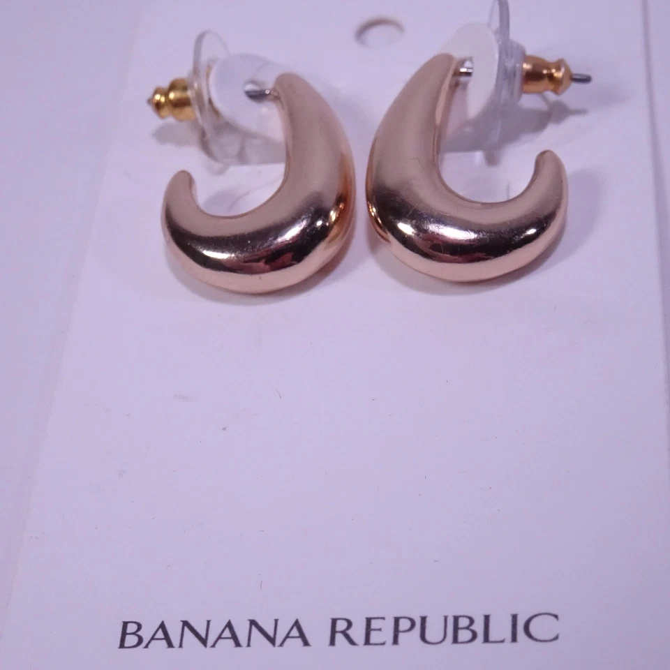 Pendientes tipo argolla Banana Republic AUREUS + ARGENT para mujer DORADOS GRUESOS NUEVOS CON ETIQUETAS 58 Foto 4 de 4