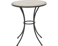 Gartentisch Gardamo Prato Rund Ø 60 Cm Gestell Aus Stahl In Matt Schwarz, Garten