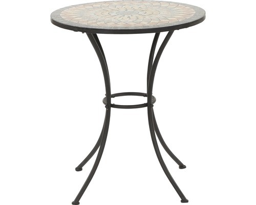 Gartentisch Gardamo Prato Rund Ø 60 Cm Gestell Aus Stahl In Matt Schwarz, Garten-image