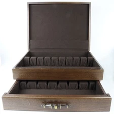 Vintage Wooden Anti-Tarnish Silverware Storage Chest
