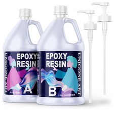 Resin Epoxy Kit 1 Gallon Craft Kit Gift - (.5 Gal Resin + .5 Gal Hardener) - ...