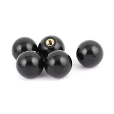 -M6 thread kit, plastic, spherical in black-lever for machine tools