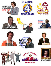 Anchorman Movie Stickers Pack