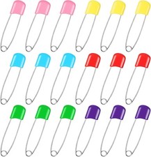 100 Pcs Diaper Pins, 2.2in Pins for Cloth Diapers Heavy Multicolored