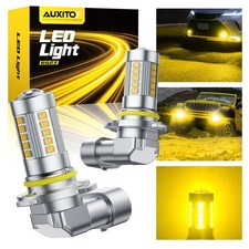 Pair 9006 Hb4 3000k Yellow Led Headlight Super Bright Fog Driving Light Bulb Kit