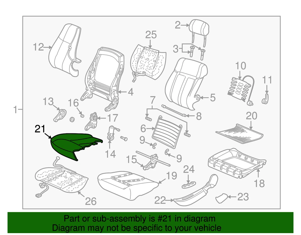 Funda de asiento original GM 22688862 Foto 2 de 2
