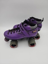 Sure-Grip Rebel Quad Roller Skates Purple The Fugitive Wheels SG-6888 Size 8