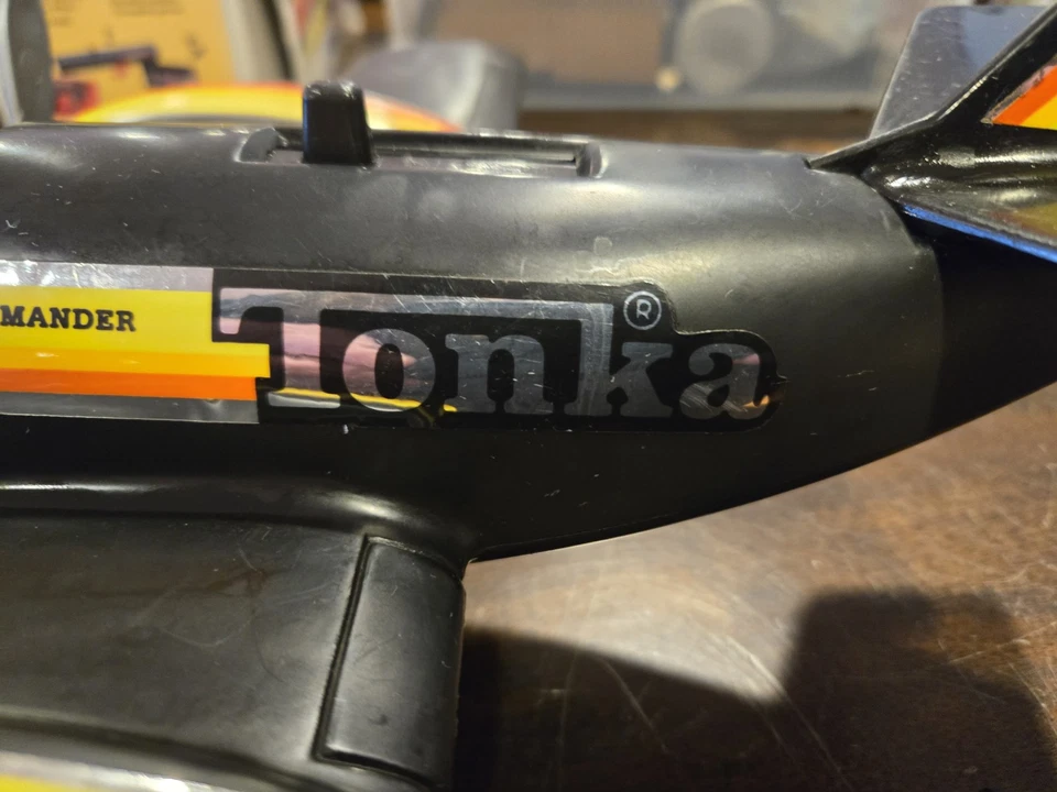 Vintage 1979 Tonka Hand Commander Airplane, Turbo Prop Black Plane - Image 3 of 4