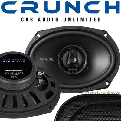 Crunch DSX-6930 300 Watt 6x9'' 3-Wege Lautsprecher oval Auto Set 15x22cm Boxen