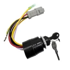 Tracker boat 129572 ignition switch Grey Plug w/Keys 3 Position 6 Wire Connector