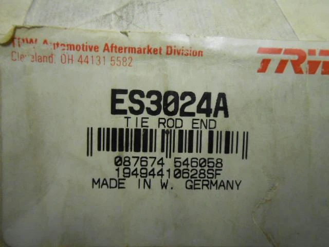 Комплект рулевого троса TRW ES3024A. для 72-76 Mercedes-Benz 220 240 280 - Изображение 4 из 4