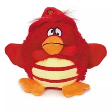 Dog Puppy Plush Toy with Squeaker, Red, First Responder Fireman, 7-8", Zanies