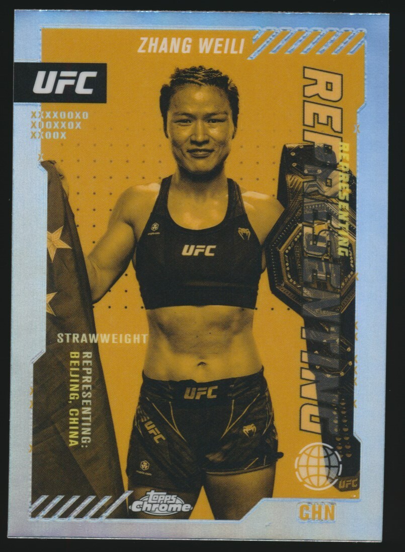 ZHANG WEILI REP-2 2024 Topps Chrome UFC REFRACTOR REPRESENTING SP