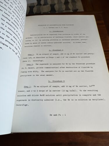 1958 Los Alamos Labor gesammelt radiochemische Verfahren atomar - Kleinberg - Bild 14 von 14