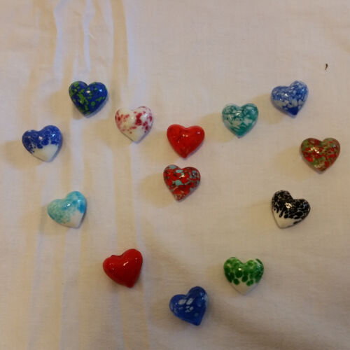 Deko Glasherzen Glas Herzen Farbwahl Valentinstag Liebe Love Hochzeit Jahrestag - Bild 1 von 13