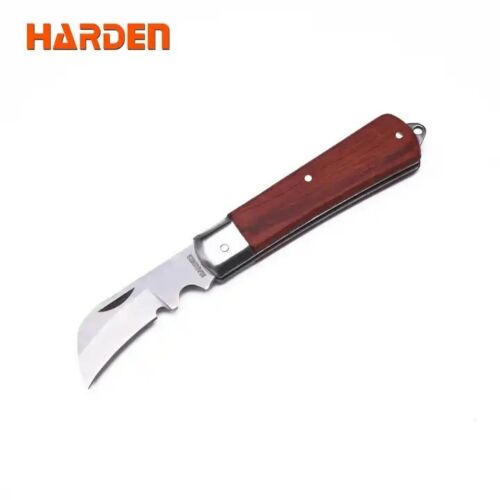 Harden Stainless Steel Electrician Folding Cable Knife Wire Cut Curved Blade - Picture 1 of 5