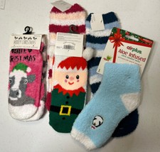 6 pairs Women  s Fuzzy Christmas Socks Soft Fluffy Great Gift For Holidays