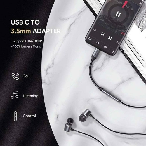 Typ C USB do 3,5 mm męskie gniazdo słuchawkowe w kablu aux przewód audio adapter stereo. - Zdjęcie 7 z 10