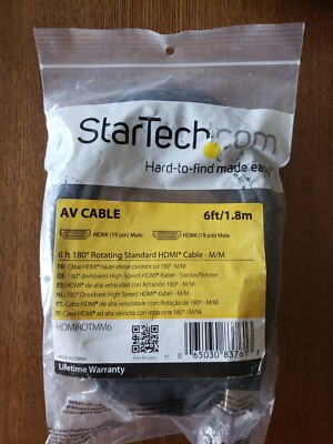 StarTech 6ft 180° Rotating High Speed HDMI Cable - M/M