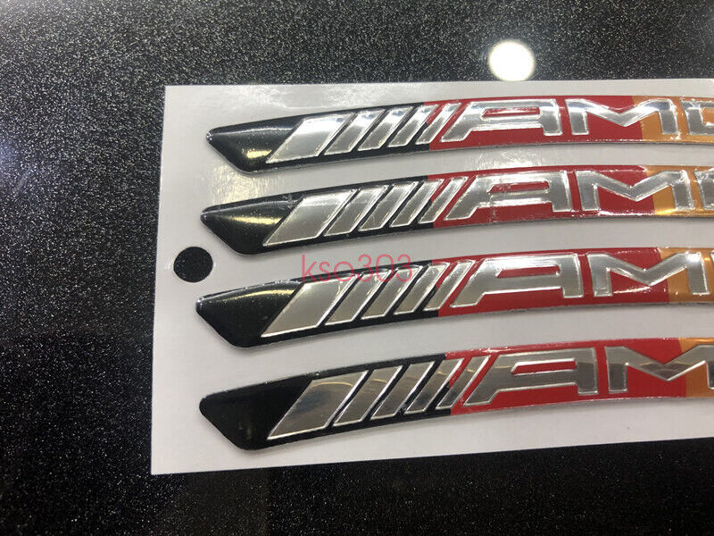 Autocollant 3D ABS Brillant Noir Jaune Argent, Logo S Pour Mercedes AMG X156 W205 W212 W207 W176, Badge De Cofe Arrière De Voiture