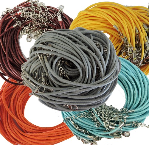 Rockin Beads 18 Imitation Leather Cord Necklace's 18 inch Lobster Claw Clap