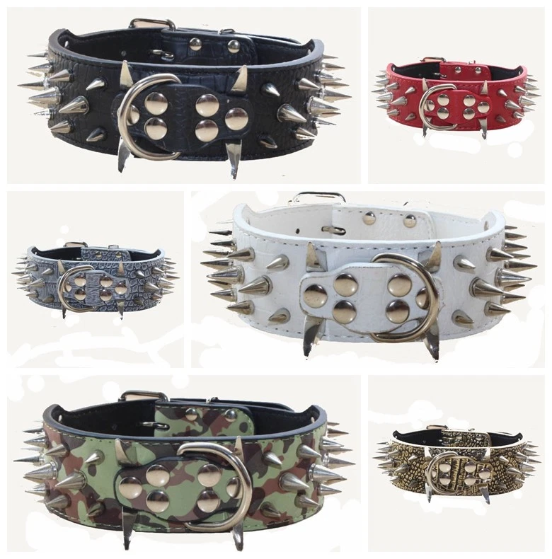 Pitbull top leather collars
