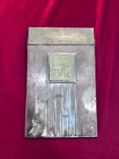 PARK SHERMAN Greyhound Memo Note pad holder - Brass and Aluminum