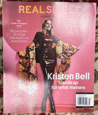 REAL SIMPLE MAGAZINE MARCH 2023 KRISTEN BELL stands up for what matters
